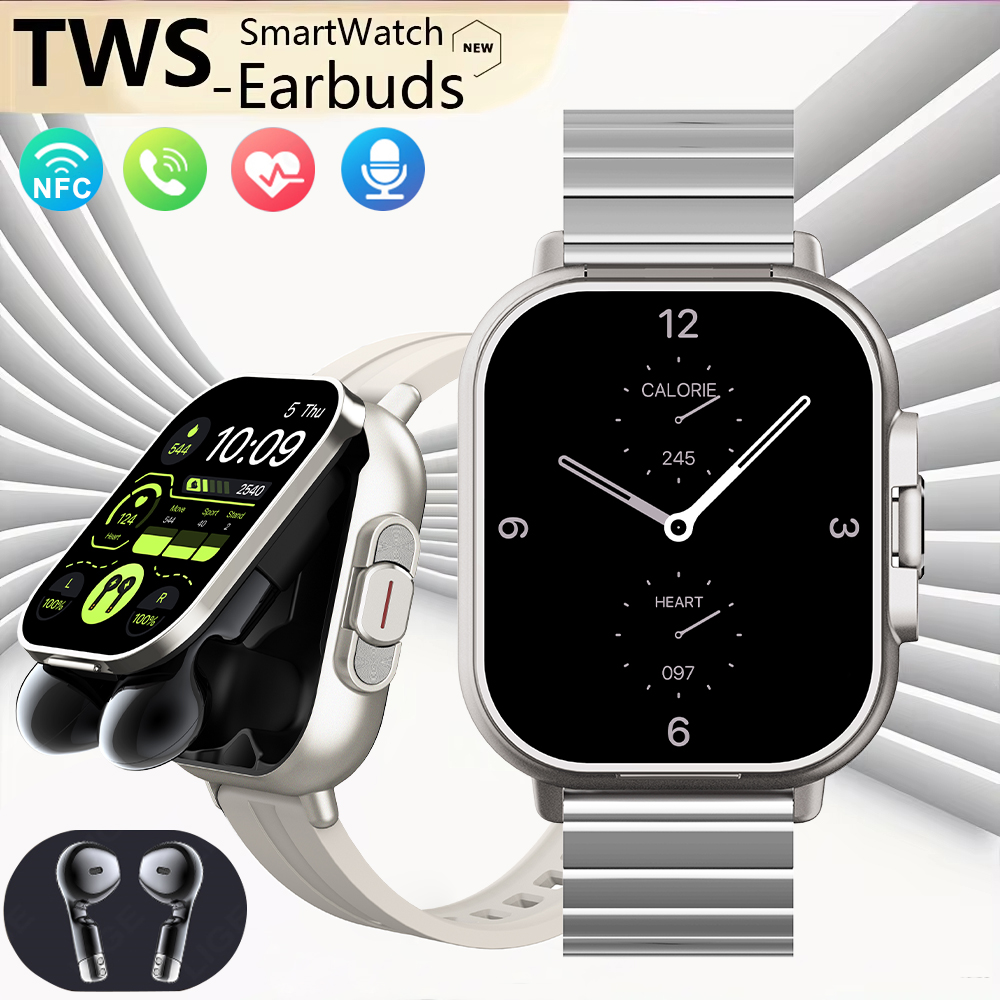 Luxury Watch Korea - NFC BT通話ヘッドセット 2 in 1 スマートウォッチ
