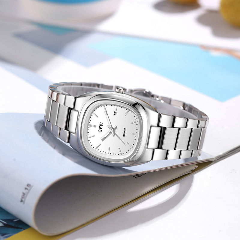 Luxury Watch For Girls - UTHAI CQ361 ファッションレディースウォッチ、ソリッドスチール製防水オーバルクォーツウォッチ、ライトラグジュアリー時計ギフト、女性用腕時計