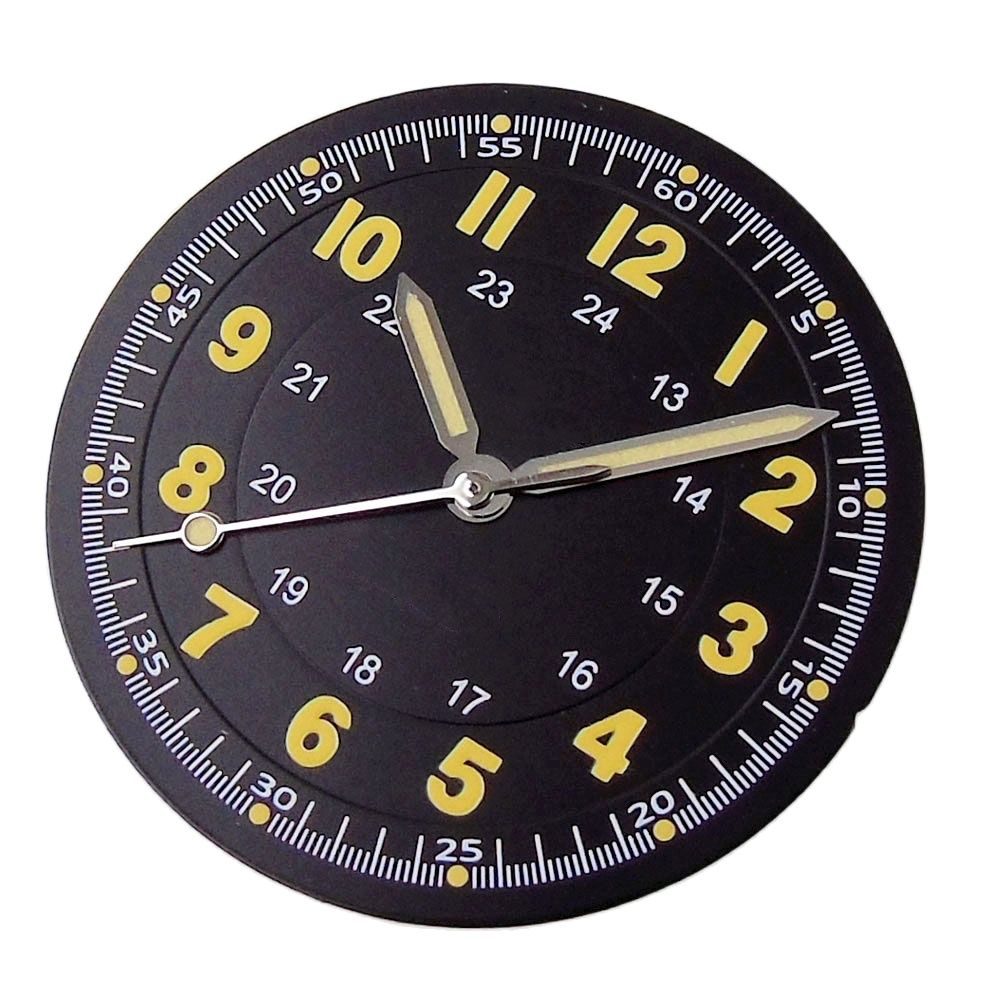Automatic Pilot Watch - クラシック 29 ミリメートルパイロットスタイル時計文字盤 + 針セットアラビア数字 NH35