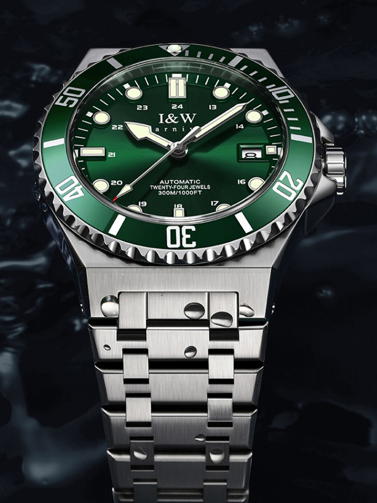 Luxury Watch Omega - IW 高級ブランド自動機械式スポーツダイビングウォッチレッドブルーベゼルスチールサファイア高級メンズ腕時計 300 メートル防水