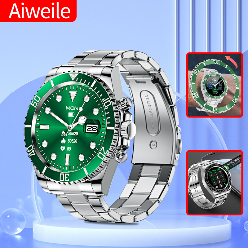 Luxury Watch Korea - Aiweile AW12 新スタイルの高級スマートウォッチダイヤル応答通話男性用防水スポーツデジタルビジネス腕時計ギフト用