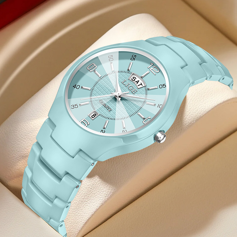 Luxury Watch & Jewellery Recensioni - LIGE 高級エレガントなクォーツ女性腕時計ファッションセラミックス小さなダイヤルレディース腕時計日付週表示女性腕時計リロイ Mujer