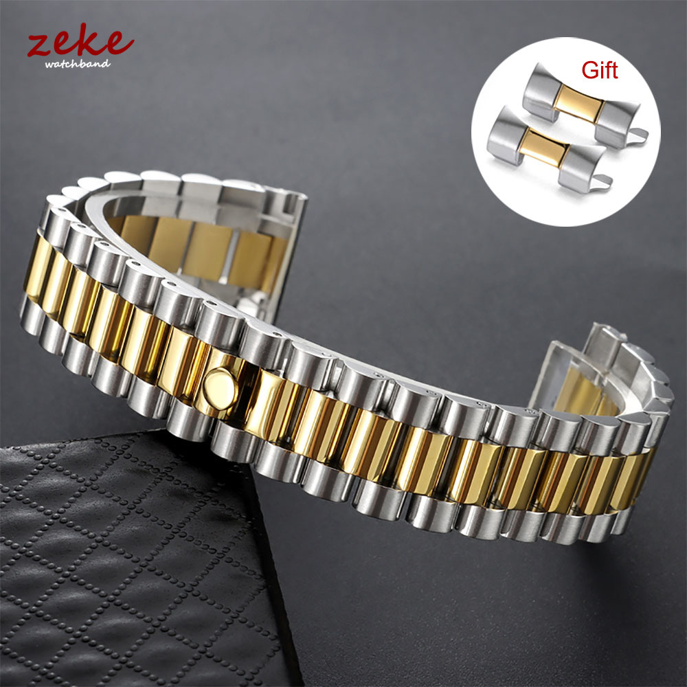Luxury Watch Class - 20mm 21mm 22mm 高級ソリッドウォッチブレスレット 304Lステンレススチール製 折りたたみ式クラスプ