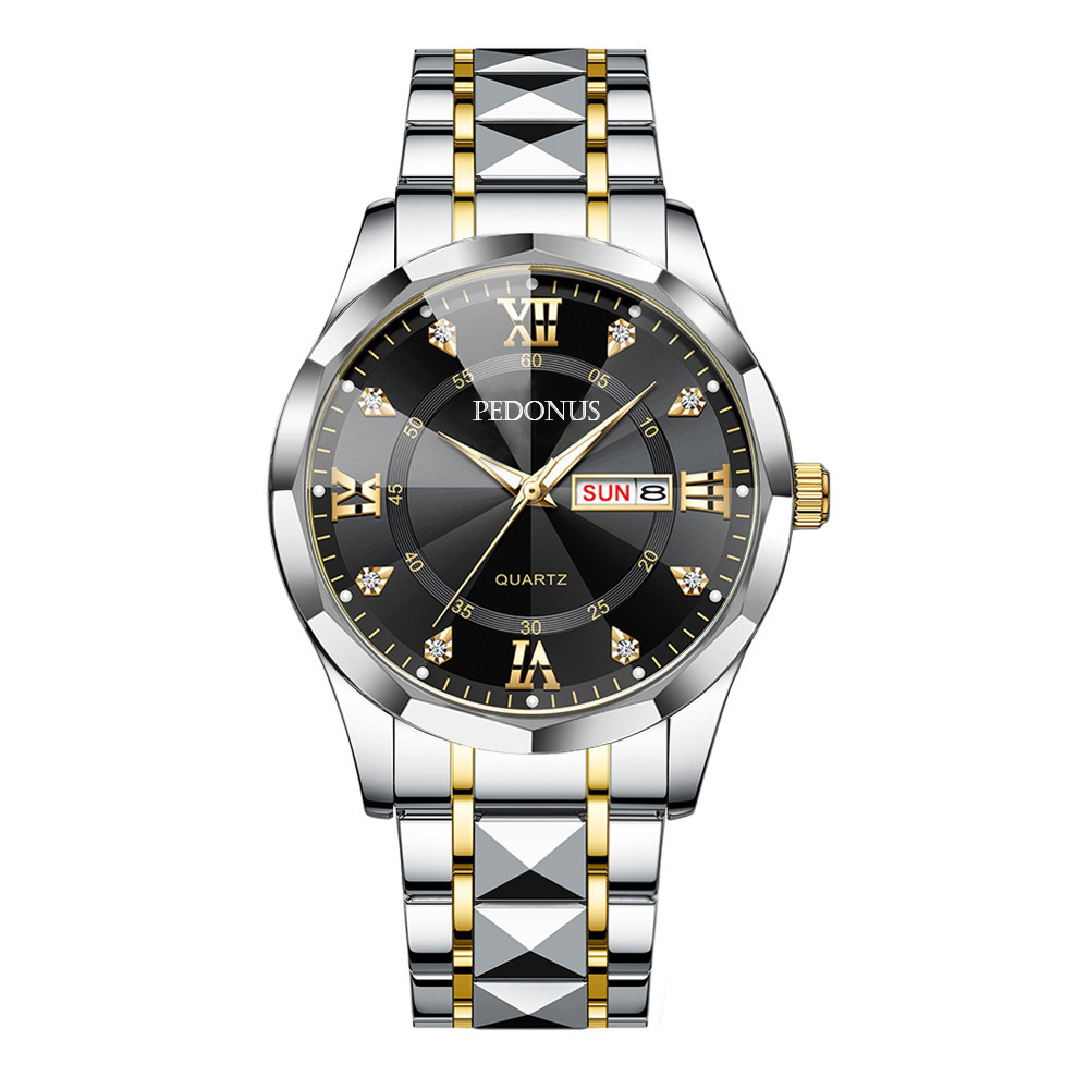 Luxury Watch Omega - トップブランドメンズ腕時計シンプルなビジネススチールベルトカレンダー男性ファッションクォーツ時計腕時計