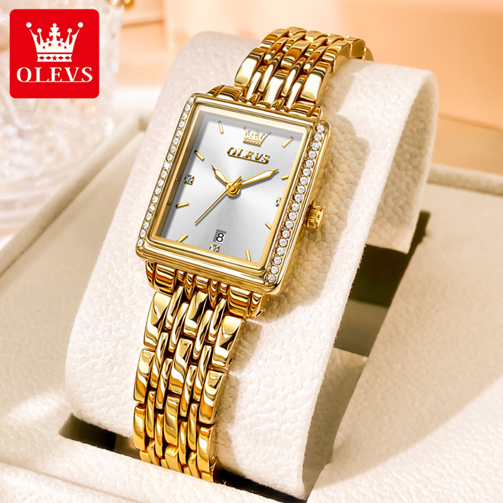 Luxury Watch For Girls - OLEVS 9995 日付時計女性用高級防水夜光時計エレガントなクォーツレディースレディース腕時計 Relojes Para Mujer