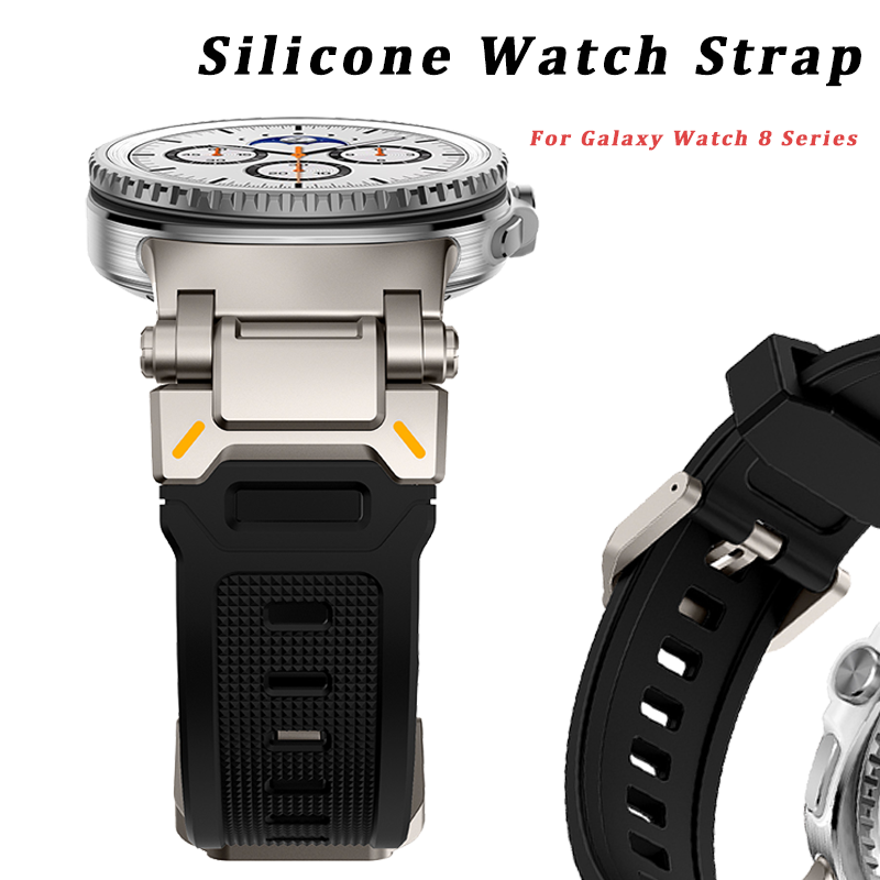 Luxury Watch Galaxy - Samsung Galaxy Watch 8 44mm/40mm用 新型ラバーストラップ、高級スポーツシリコンバンド、Galaxy