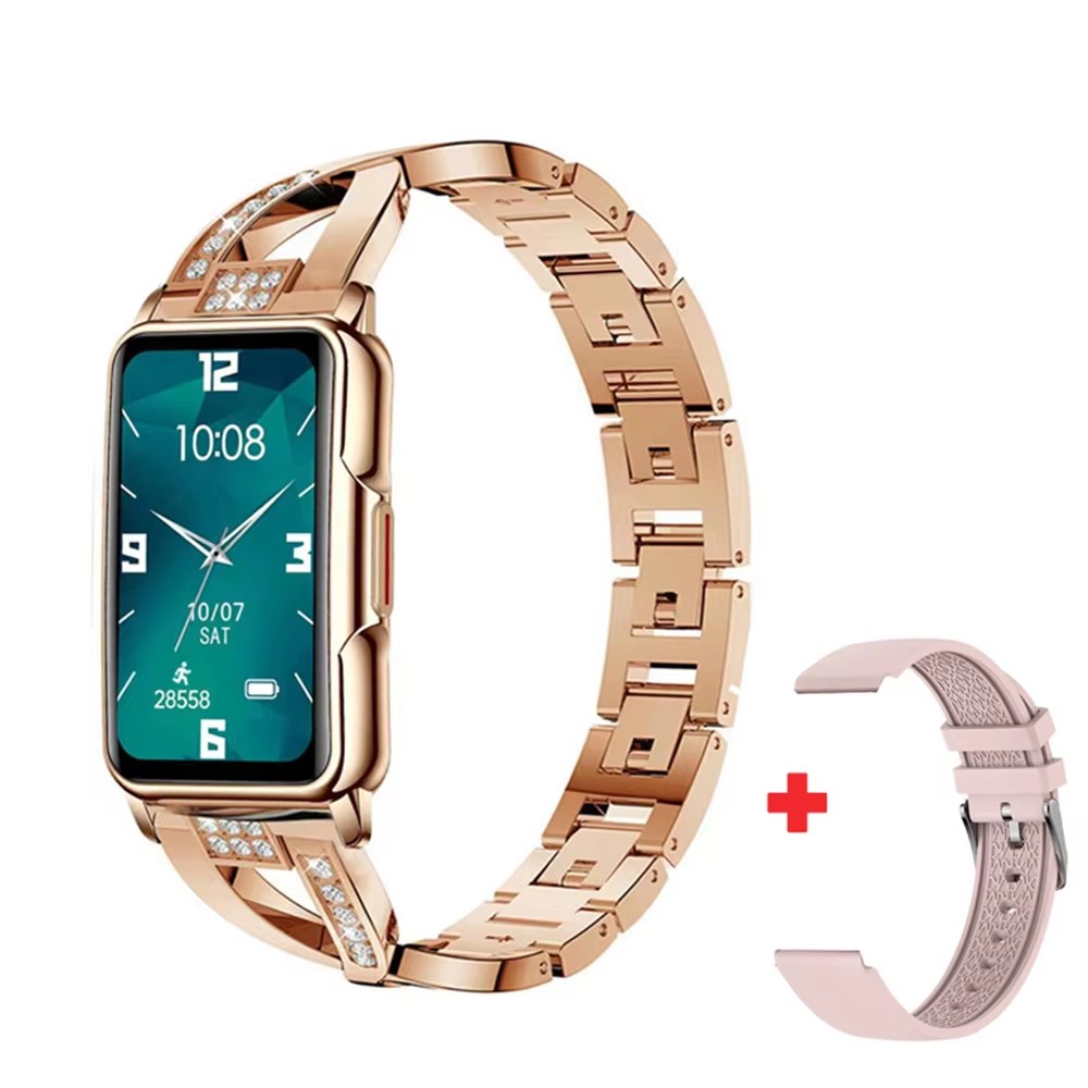 Luxury Watch Arabic - レディーススマートウォッチ女性高級ダイヤモンド腕時計心拍数モニターフィットネストラッカースマートウォッチ Android IOS 電話用