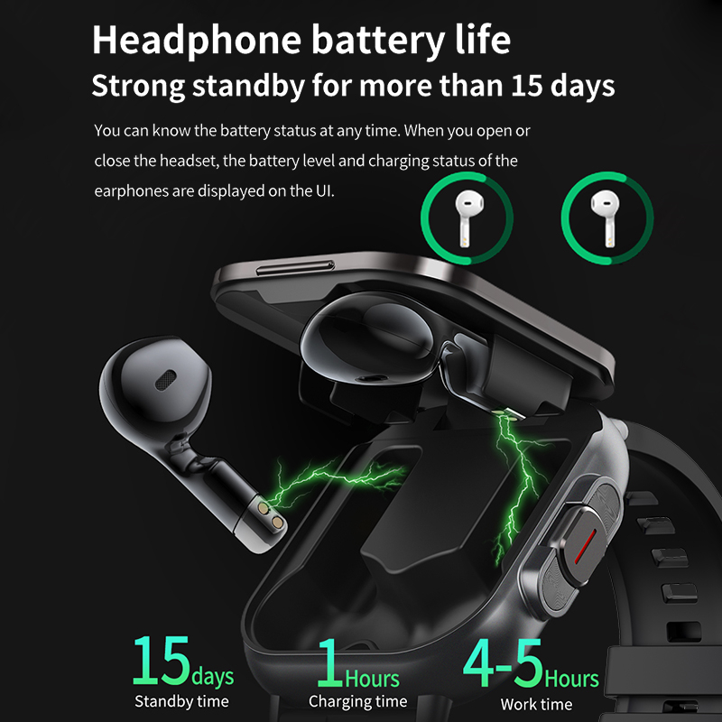 NFC BT通話ヘッドセット 2 in 1 スマートウォッチ - Luxury Watch Korea のレビューと価格