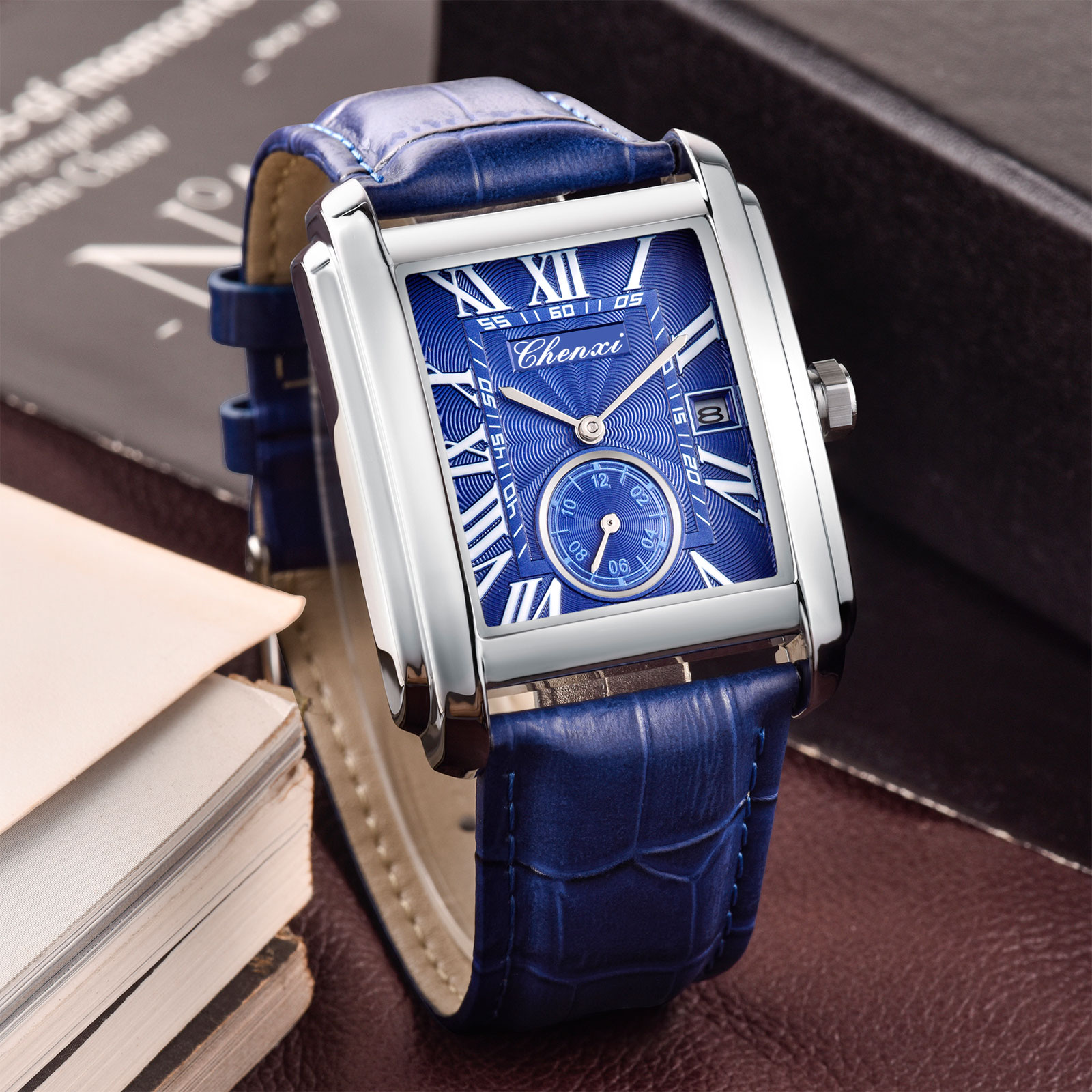 Chenxi 8216 新ファッションボーイクラシック長方形 - Luxury Watch Mockup のレビューと価格