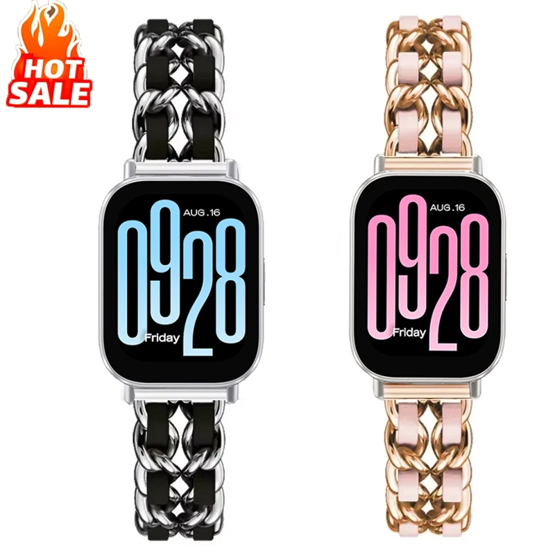 高級レザー + メタルバンド Xiaomi Redmi 時計 - Luxury Watch Galaxy のレビューと価格