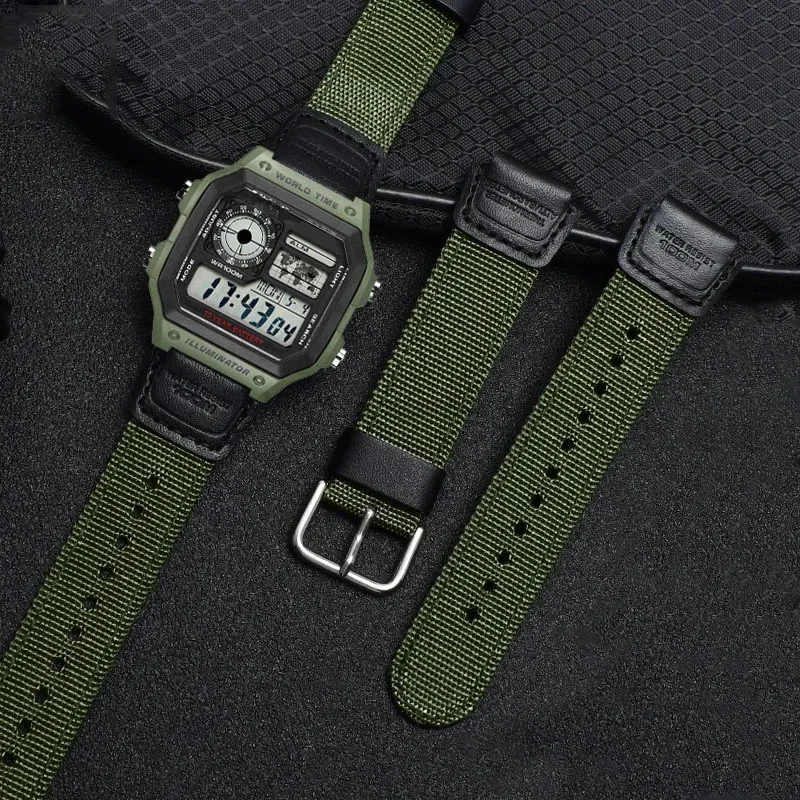 18 ミリメートルナイロン時計ストラップカシオ用 W800H - Luxury Watch Casio のレビューと価格