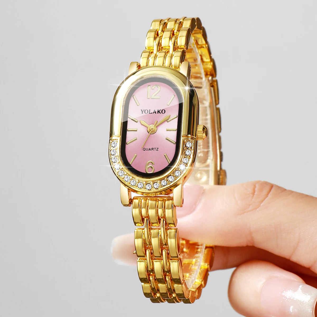 高級ラインストーン女性用クォーツ時計ファッションゴールデンブ - Luxury Watch Gift Box のレビューと価格