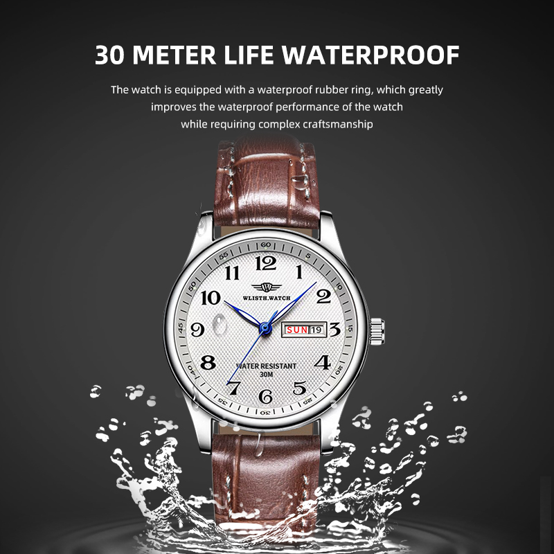 WLISTH 高級ブランドメンズ腕時計クォーツ時計アラビア数 - Luxury Watch Arabic のレビューと価格