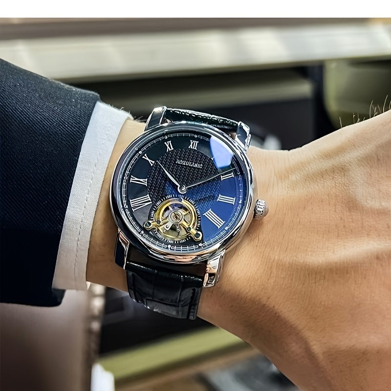 高級メンズ自動巻き機械式腕時計 - スタイリッシュな中空デザ - Open Heart Watch のレビューと価格