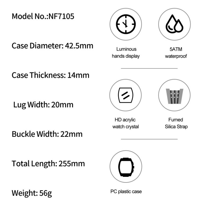 NAVIFORCE メンズ腕時計 5ATM 防水クォーツクロ - Luxury Watch Gift Box のレビューと価格