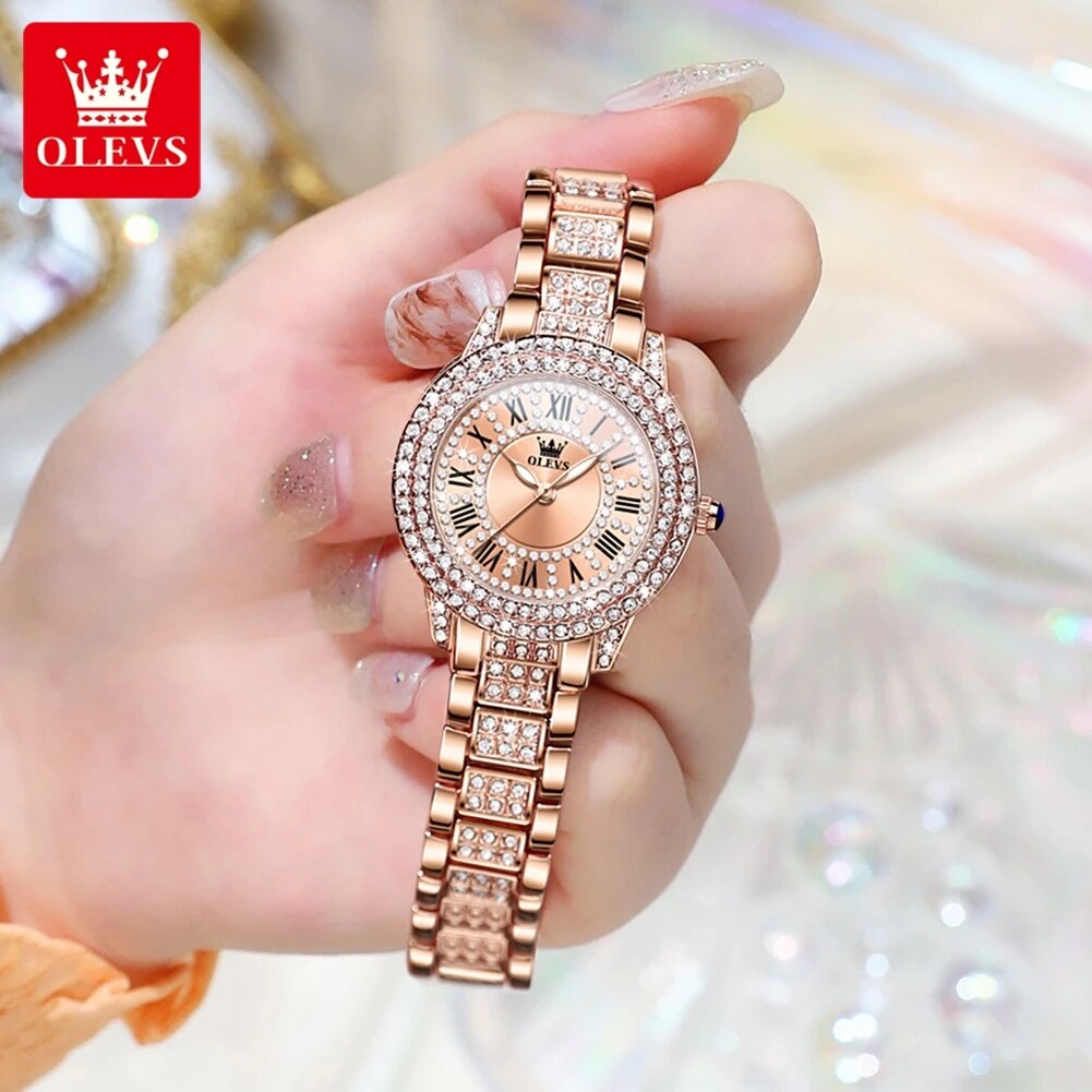 Olevs-レディースウォッチ,ラグジュアリークォーツ,エレ - Luxury Watch For Girls のレビューと価格