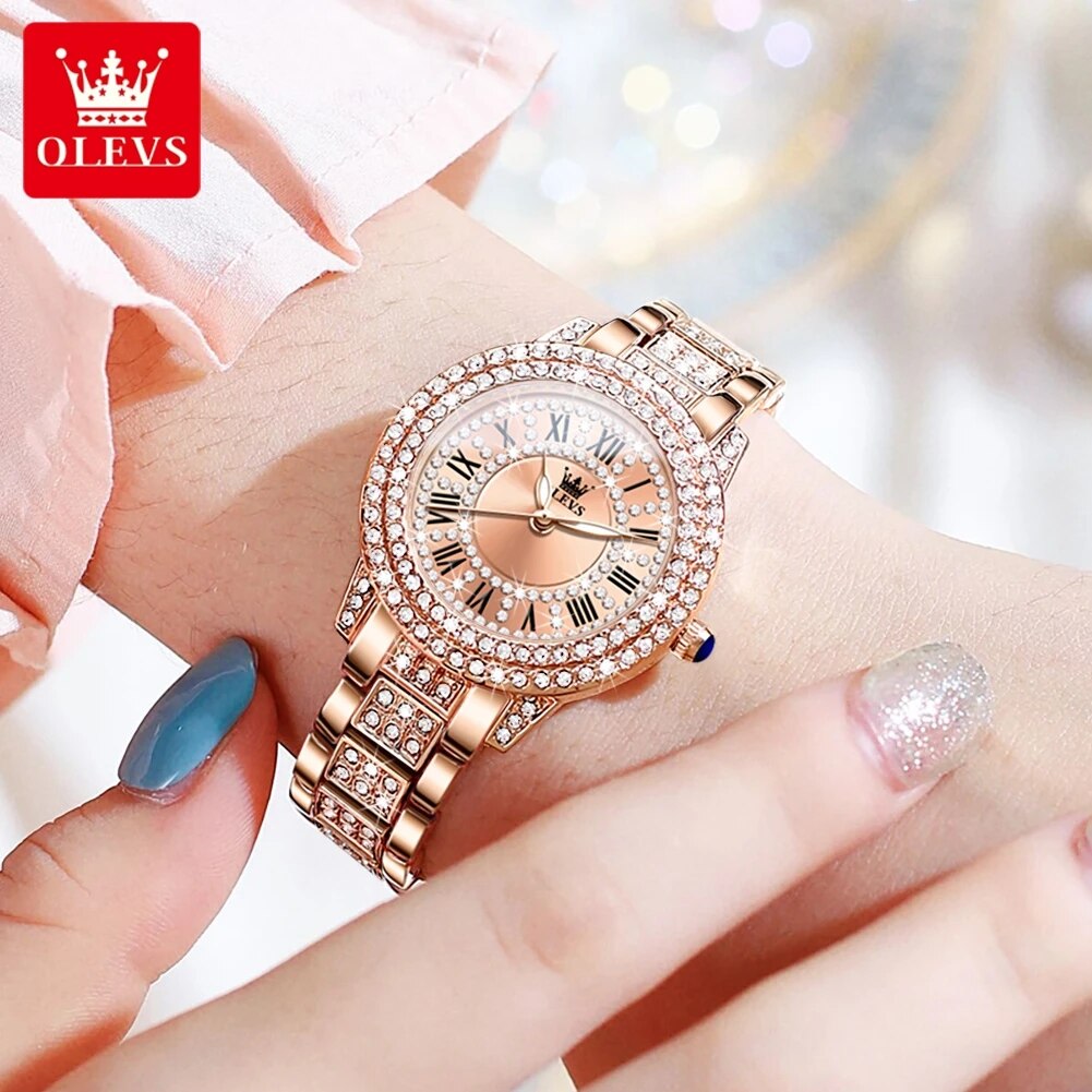 Olevs-レディースウォッチ,ラグジュアリークォーツ,エレ - Luxury Watch For Girls のレビューと価格