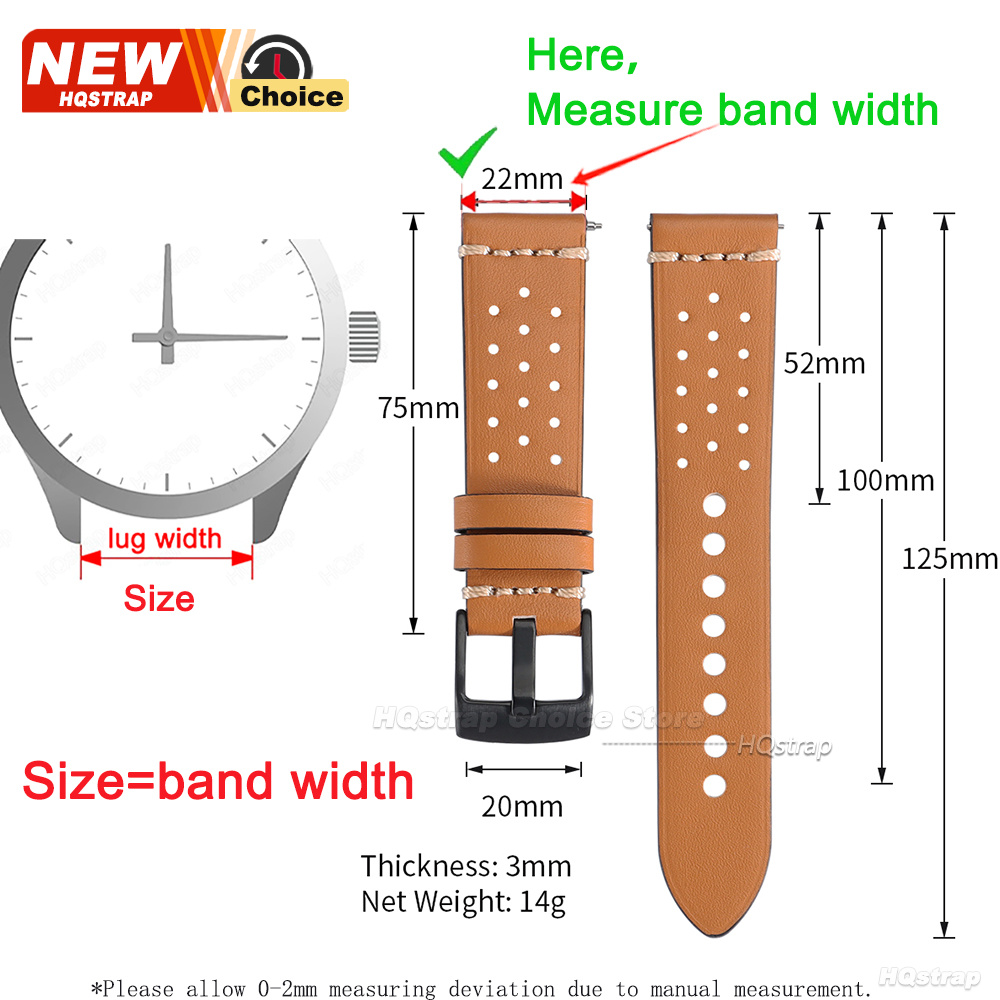 通気性のあるステッチ入り腕時計ストラップ 20mm 22mm - Luxury Watch Class のレビューと価格
