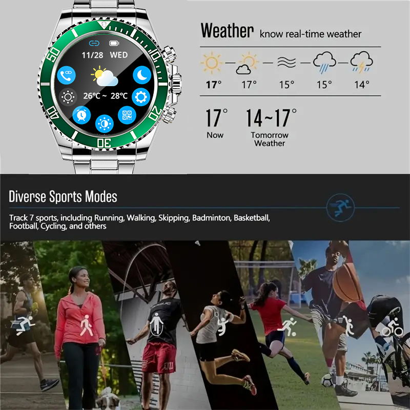 Aiweile AW12 新スタイルの高級スマートウォッチダ - Luxury Watch Korea のレビューと価格
