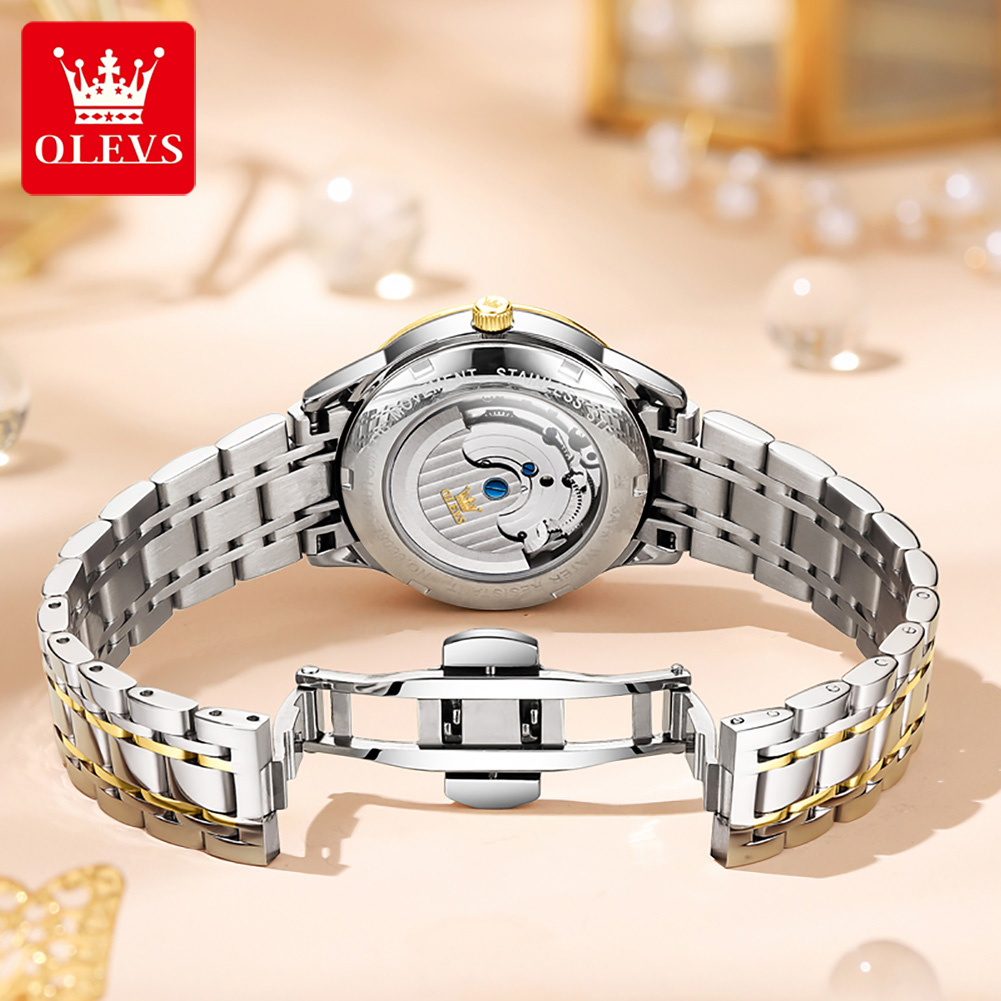 Olevs-レディースウォッチ,トゥールビヨンスタイル,機械 - Automatic Pilot Watch のレビューと価格