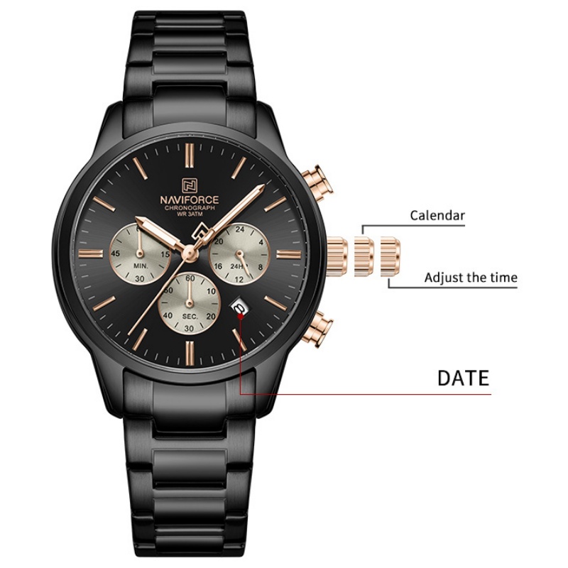 NAVIFORCE メンズクォーツクロノグラフウォッチ 防水 - Luxury Watch Gift Box のレビューと価格