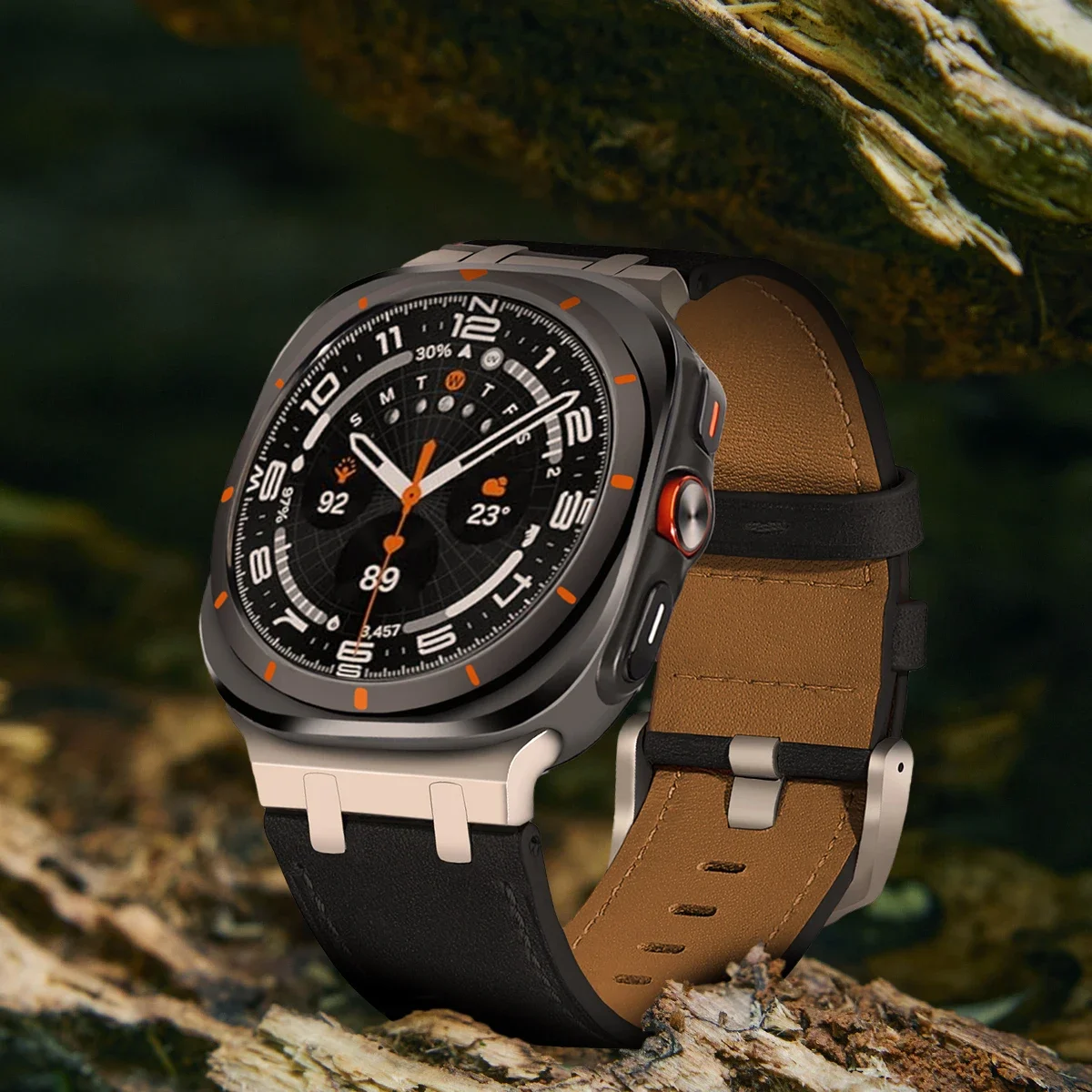 高級レザーバンドサムスンギャラクシーウォッチウルトラ 47  - Luxury Watch Galaxy のレビューと価格