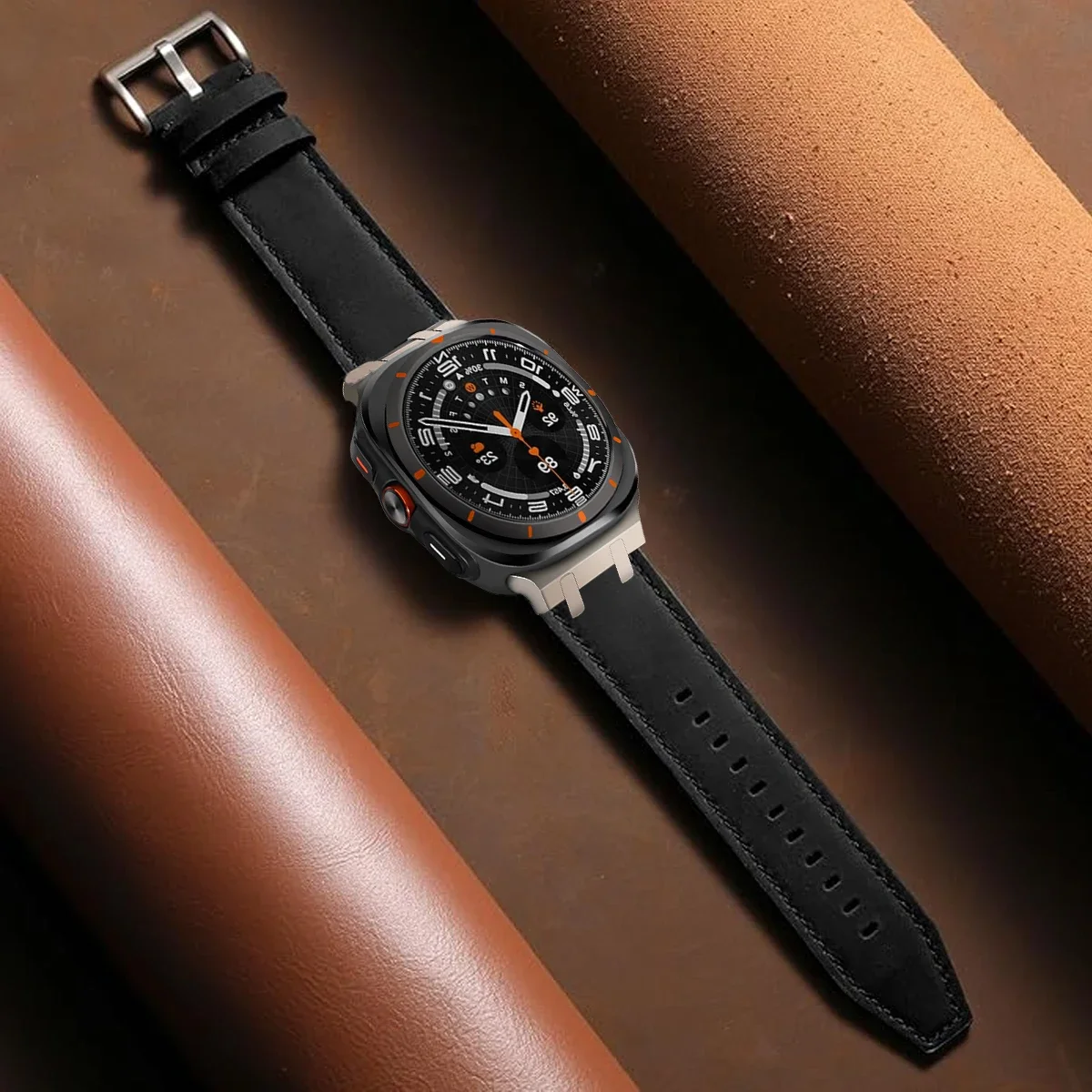 高級レザーバンドサムスンギャラクシーウォッチウルトラ 47  - Luxury Watch Galaxy のレビューと価格