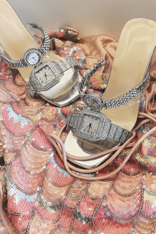 オリジナルデザインクリスタルウォッチハイヒールサンダルレディ - Luxury Watch & Jewellery Recensioni のレビューと価格