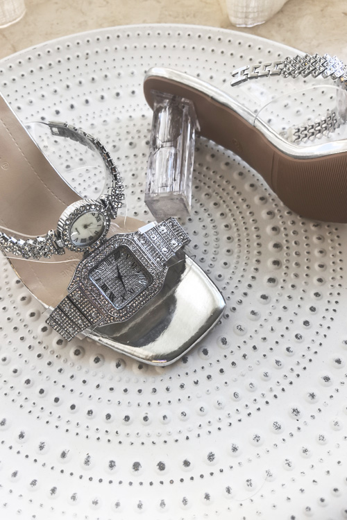 オリジナルデザインクリスタルウォッチハイヒールサンダルレディ - Luxury Watch & Jewellery Recensioni のレビューと価格