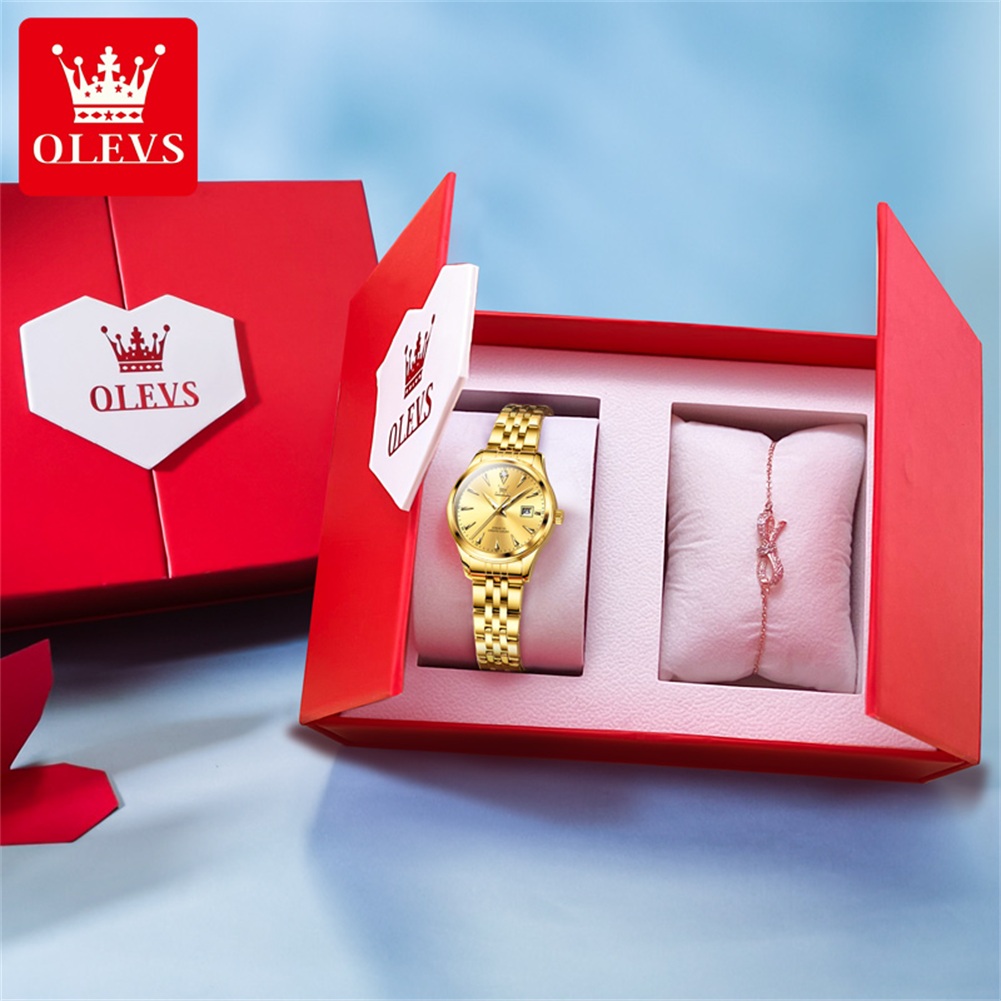 OLEVS 5598 女性の腕時計高級クォーツ時計防水発光ス - Luxury Watch Casio のレビューと価格