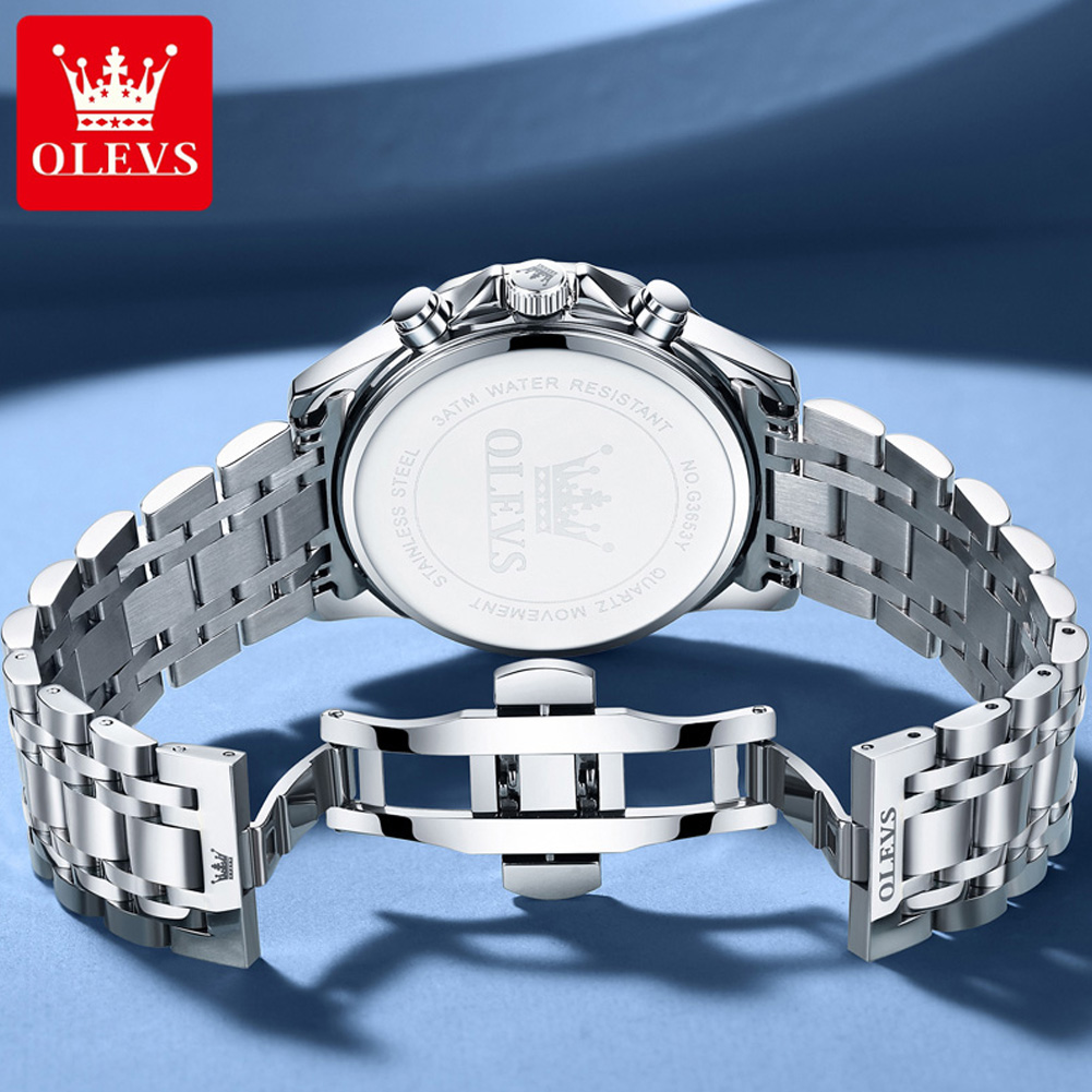 OLEVS 3653 ブランド ムーンフェイズカレンダー メ - Luxury Watch Mockup のレビューと価格