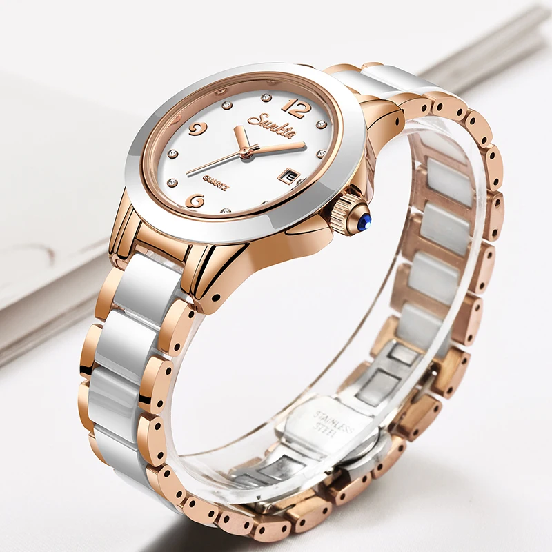 Sunkta ファッションカジュアルクォーツ女性腕時計エレガ - Luxury Watch & Jewellery Recensioni のレビューと価格