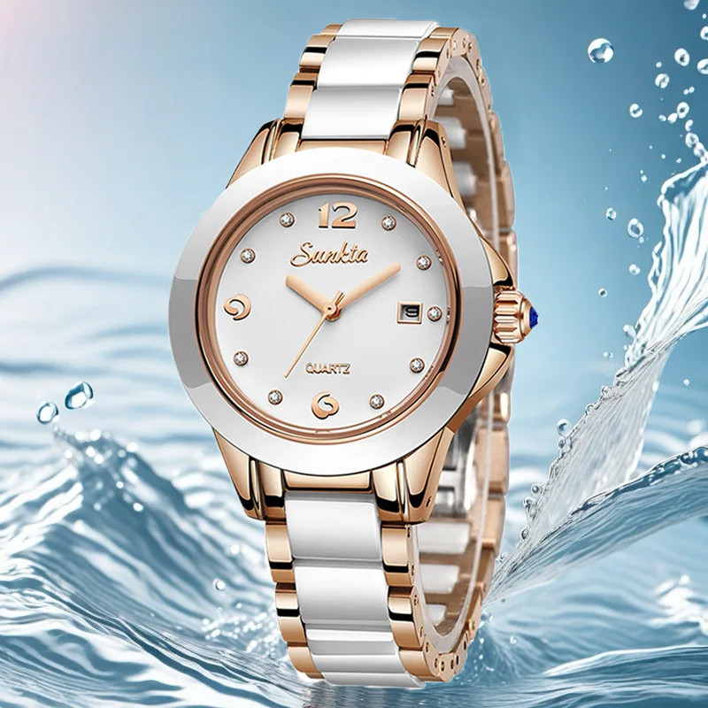 Sunkta ファッションカジュアルクォーツ女性腕時計エレガ - Luxury Watch & Jewellery Recensioni のレビューと価格