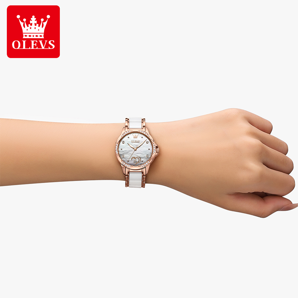 OLEVS 6631 自動機械式女性用腕時計ファッションラブ - Open Heart Watch のレビューと価格