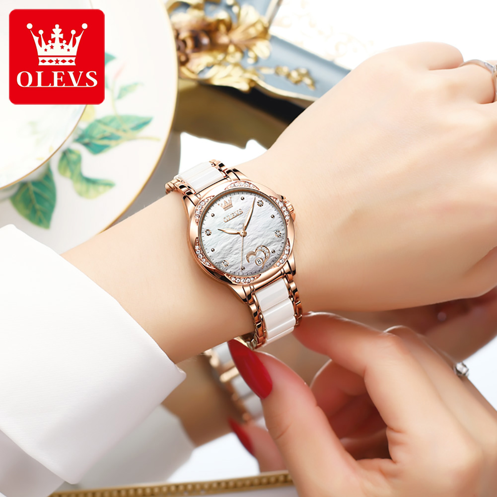 OLEVS 6631 自動機械式女性用腕時計ファッションラブ - Open Heart Watch のレビューと価格