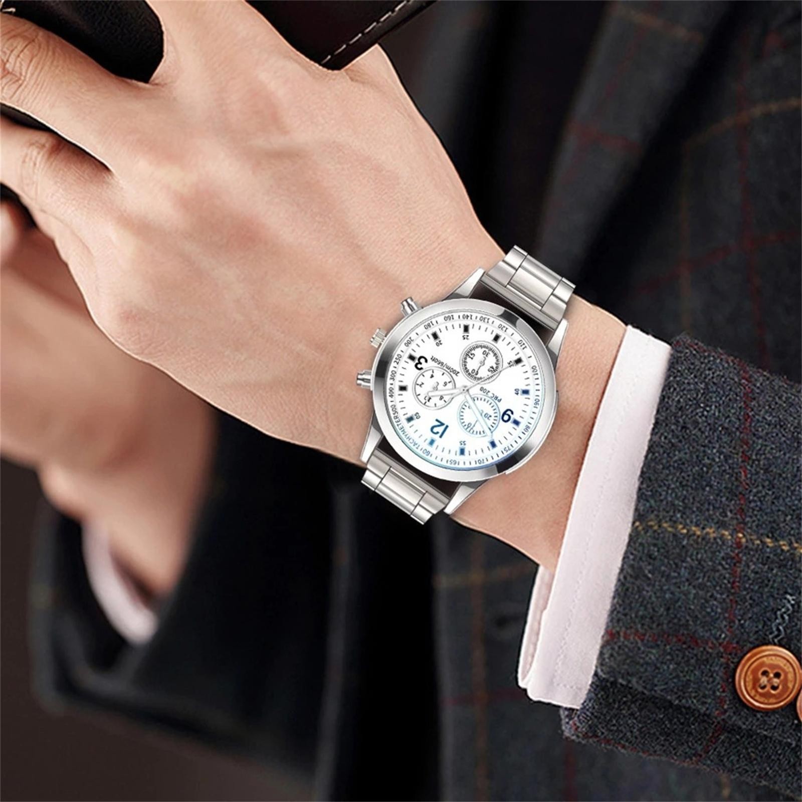 高級クォーツ時計ファッションメンズステンレススチールストラッ - Luxury Watch Arabic のレビューと価格