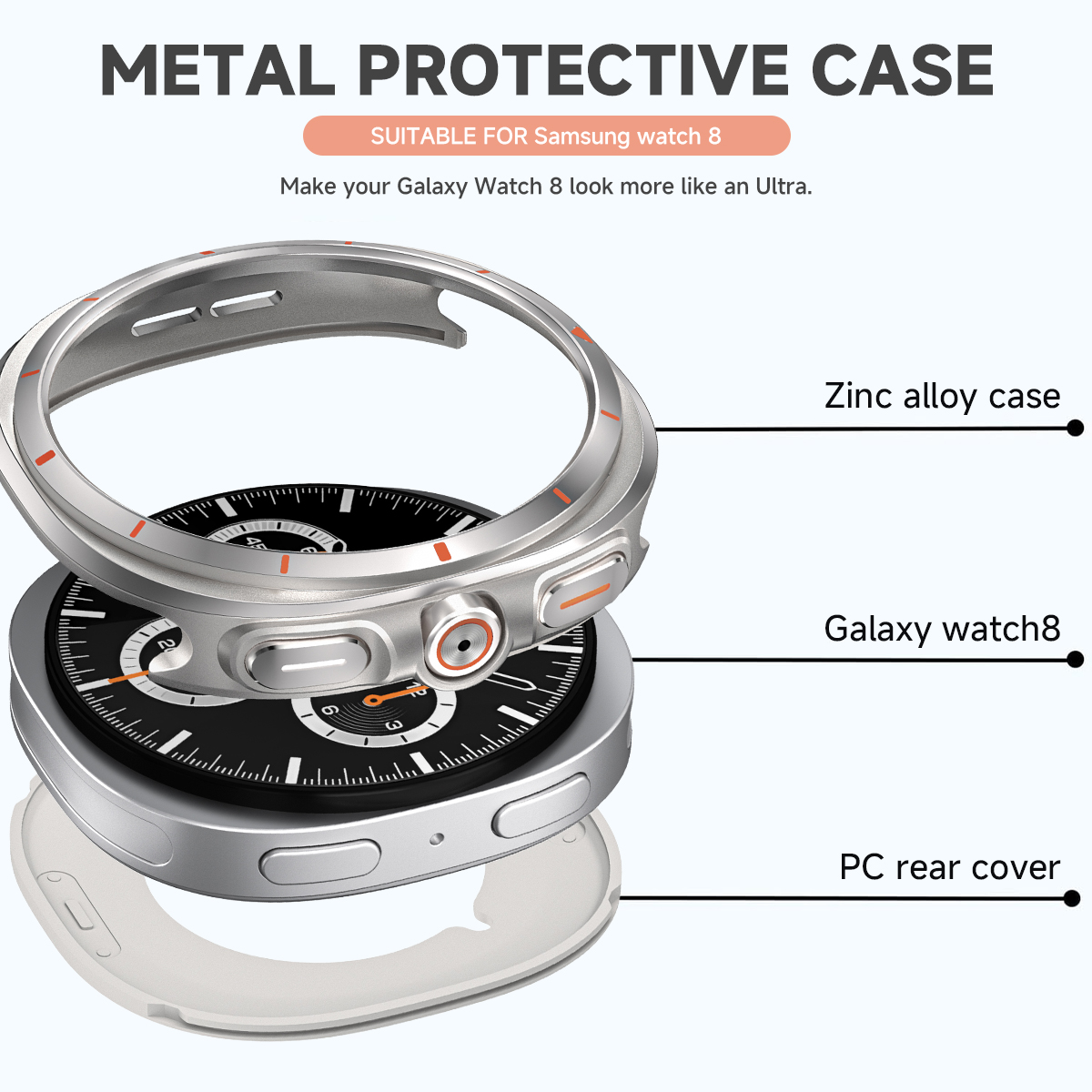 高級保護合金ケースサムスンギャラクシーウォッチ 8 44 ミ - Luxury Watch Galaxy のレビューと価格