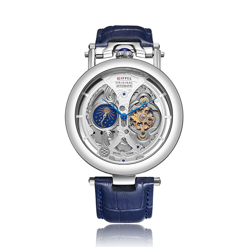 高級大型スケルトン文字盤ムーンフェイズトゥールビヨン中空機械 - Open Heart Watch のレビューと価格
