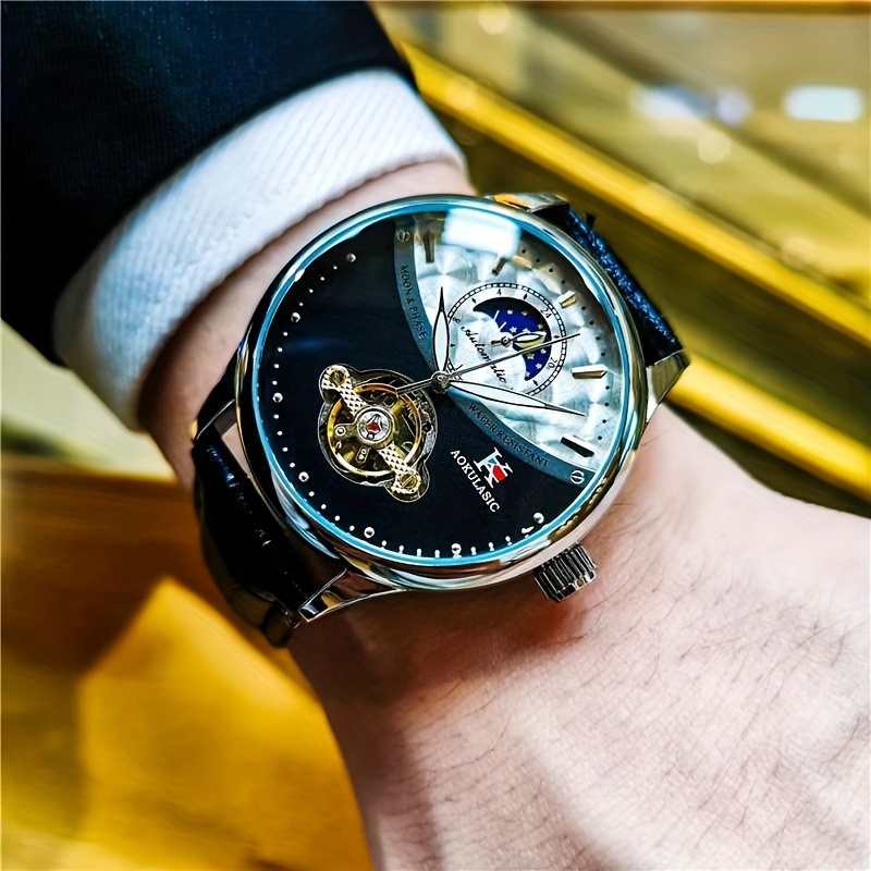 豪華でスタイリッシュなメンズ機械式時計、ラウンドダイヤル、自 - Luxury Watch Korea のレビューと価格