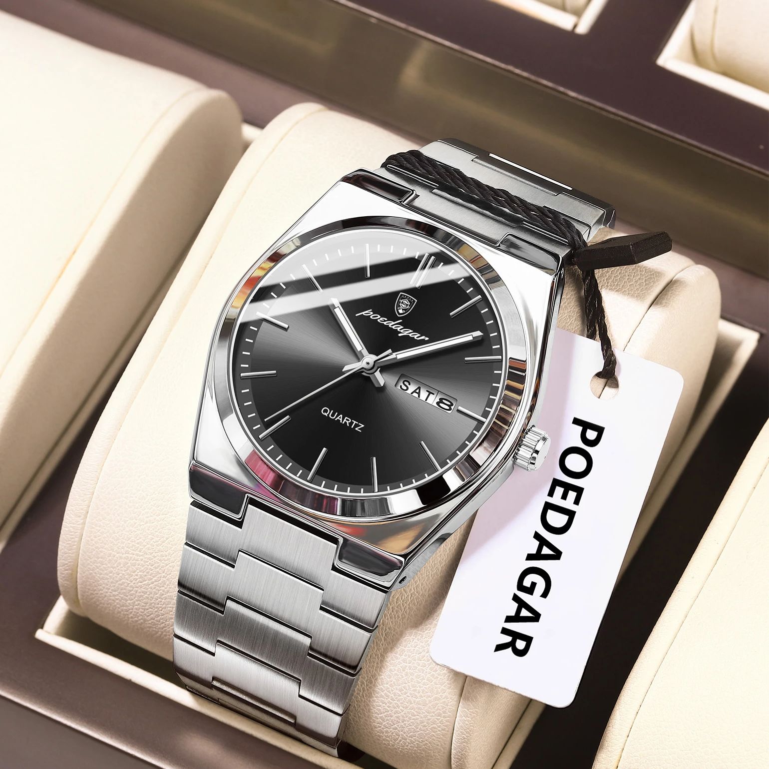 POEDAGAR 高級メンズクォーツ腕時計 防水 夜光 日付 - Luxury Watch Omega のレビューと価格