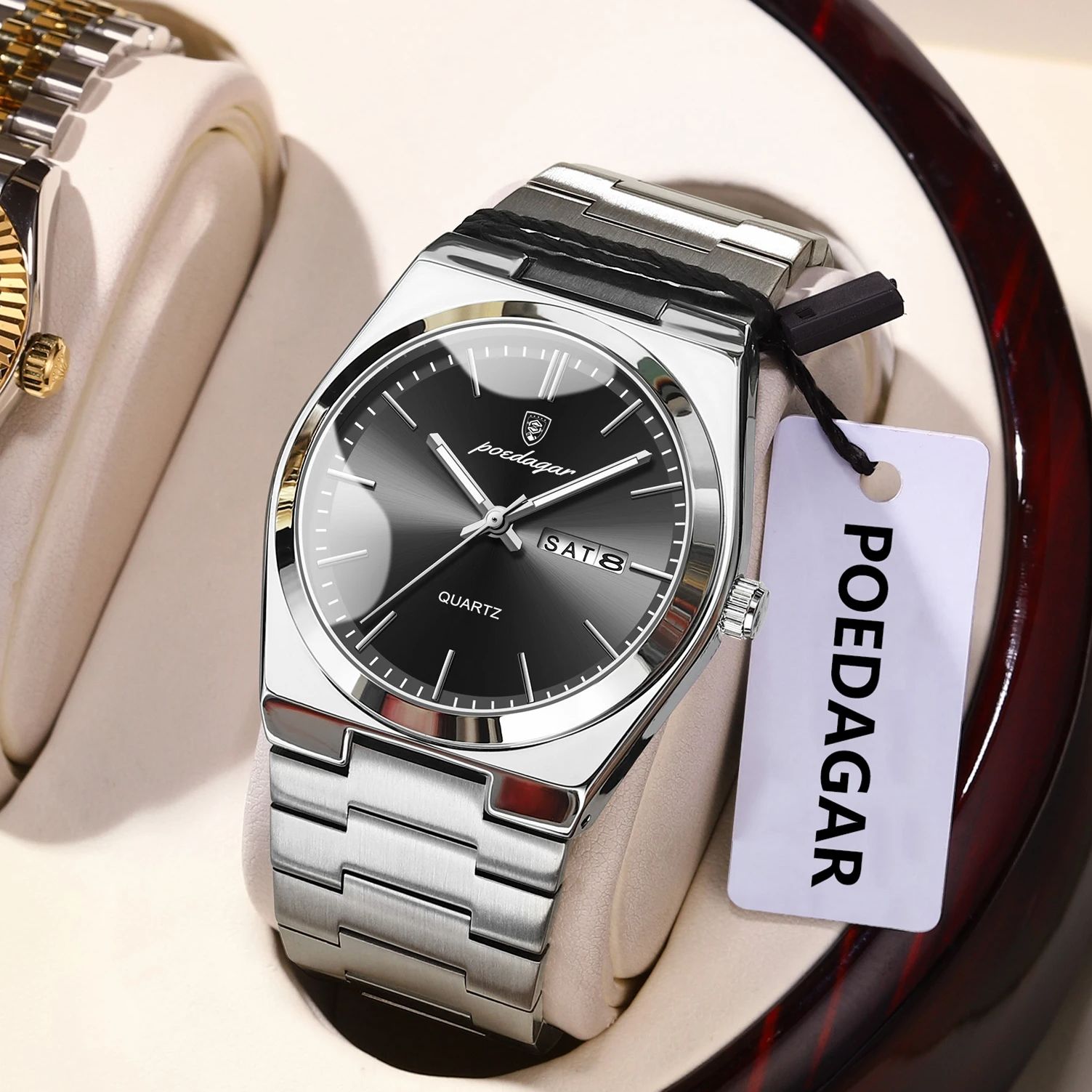 POEDAGAR 高級メンズクォーツ腕時計 防水 夜光 日付 - Luxury Watch Omega のレビューと価格