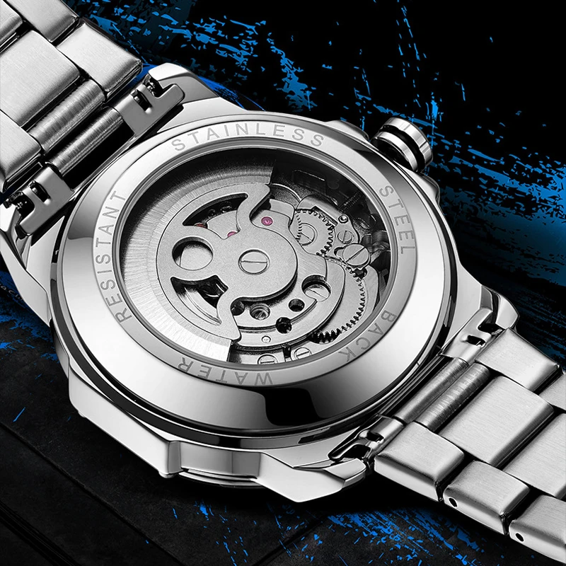 ABORNI 9039 ユニークデザイン スケルトン文字盤  - Automatic Pilot Watch のレビューと価格