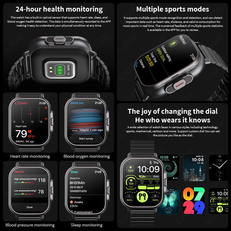 TWS 2in 1 スマートウォッチヘッドフォン付きスポーツ - Luxury Watch Korea のレビューと価格