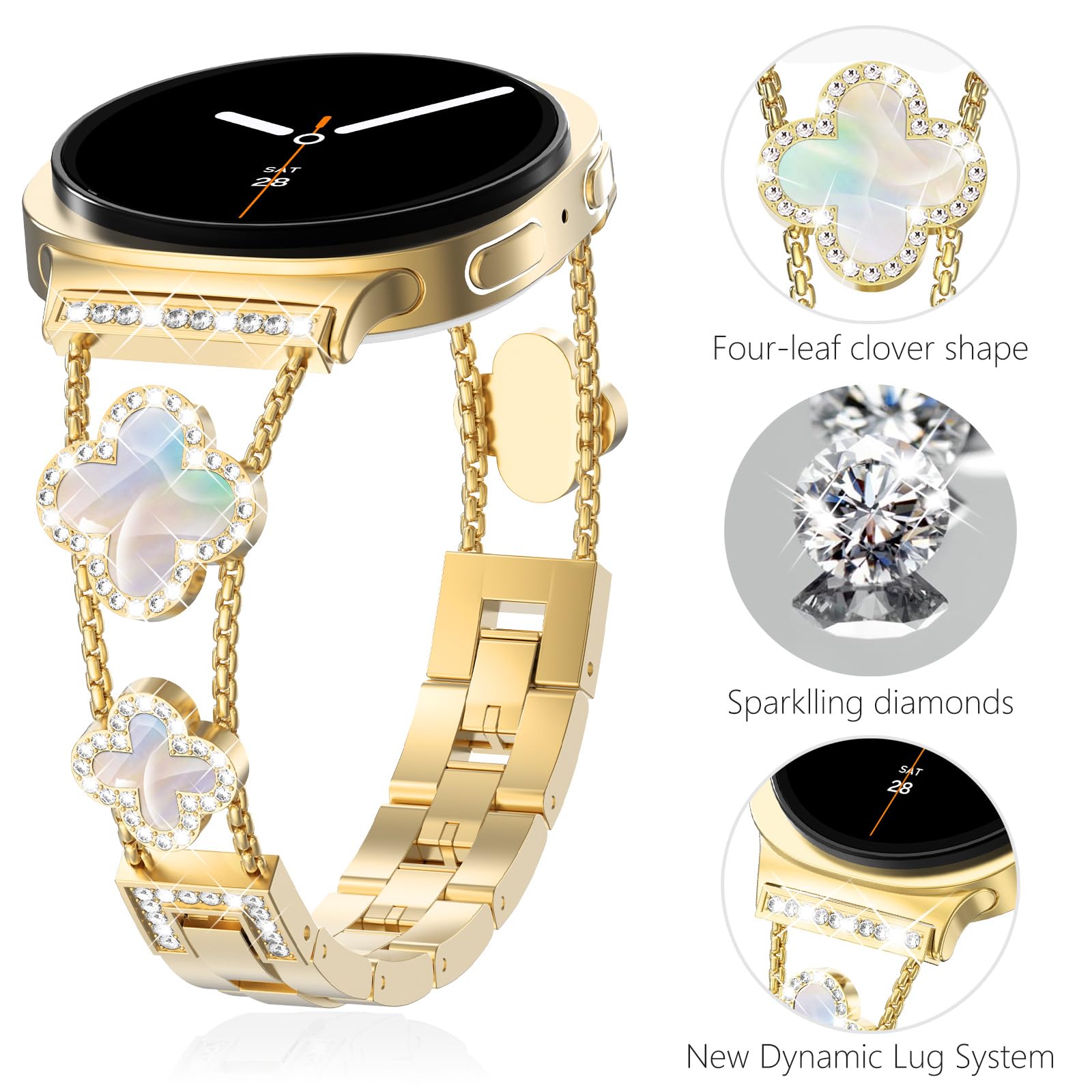 ダイヤモンドストラップ サムスン ギャラクシー ウォッチ 8 - Luxury Watch Galaxy のレビューと価格