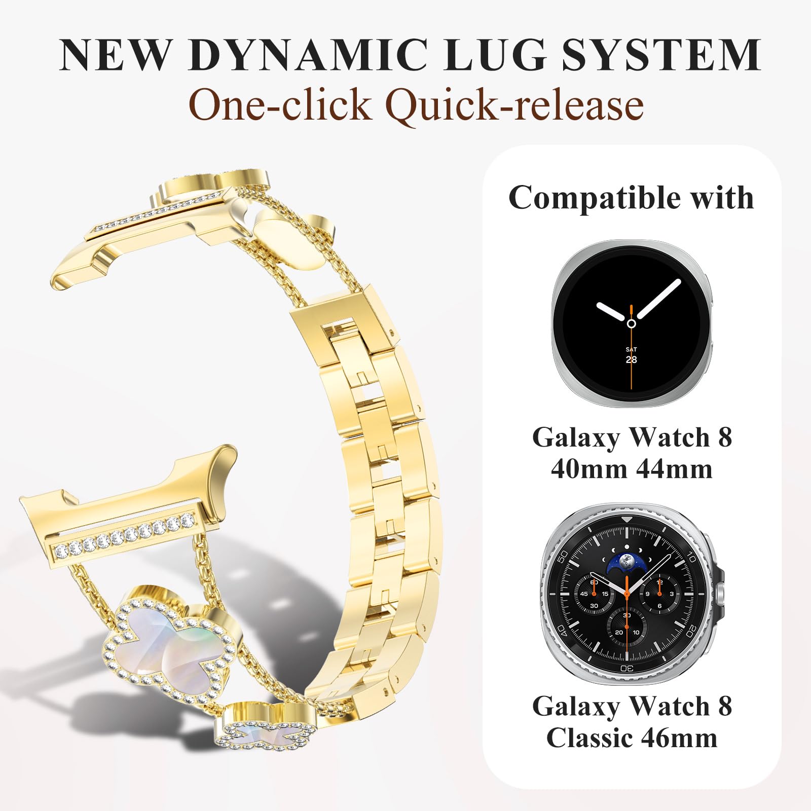 ダイヤモンドストラップ サムスン ギャラクシー ウォッチ 8 - Luxury Watch Galaxy のレビューと価格