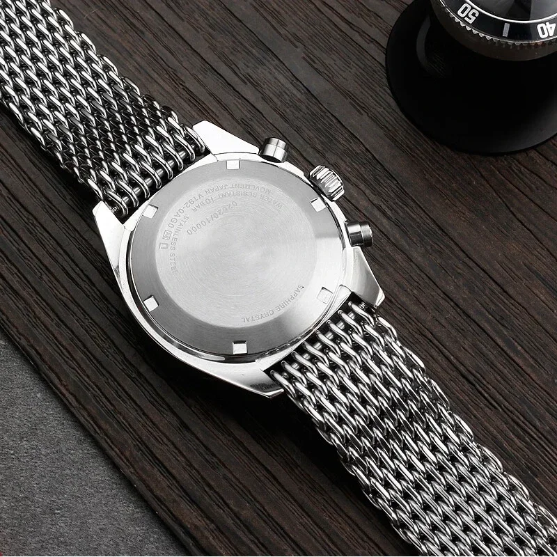 男性用ステンレススチールメッシュウォッチバンド,シンコダイビ - Luxury Watch Class のレビューと価格