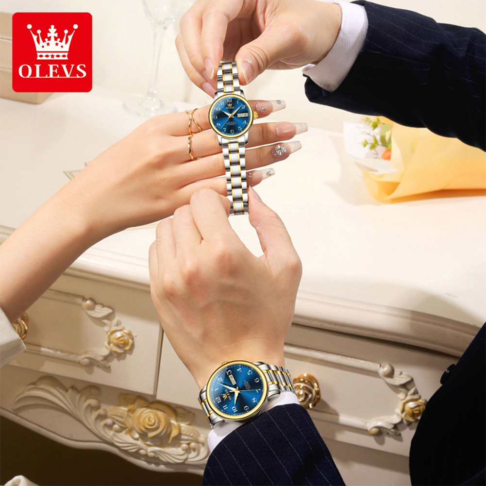 OLEVS オリジナルカップルウォッチ 2個セット 自動巻き - Luxury Watch Arabic のレビューと価格