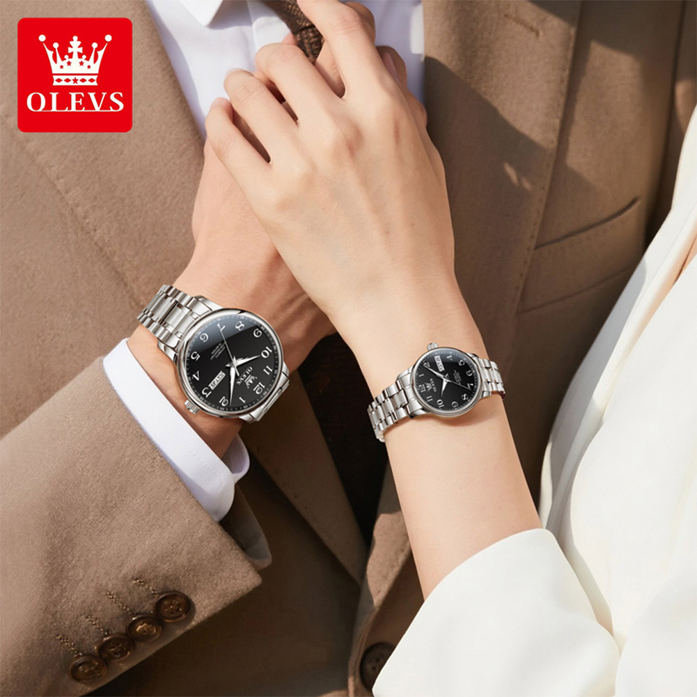 OLEVS オリジナルカップルウォッチ 2個セット 自動巻き - Luxury Watch Arabic のレビューと価格