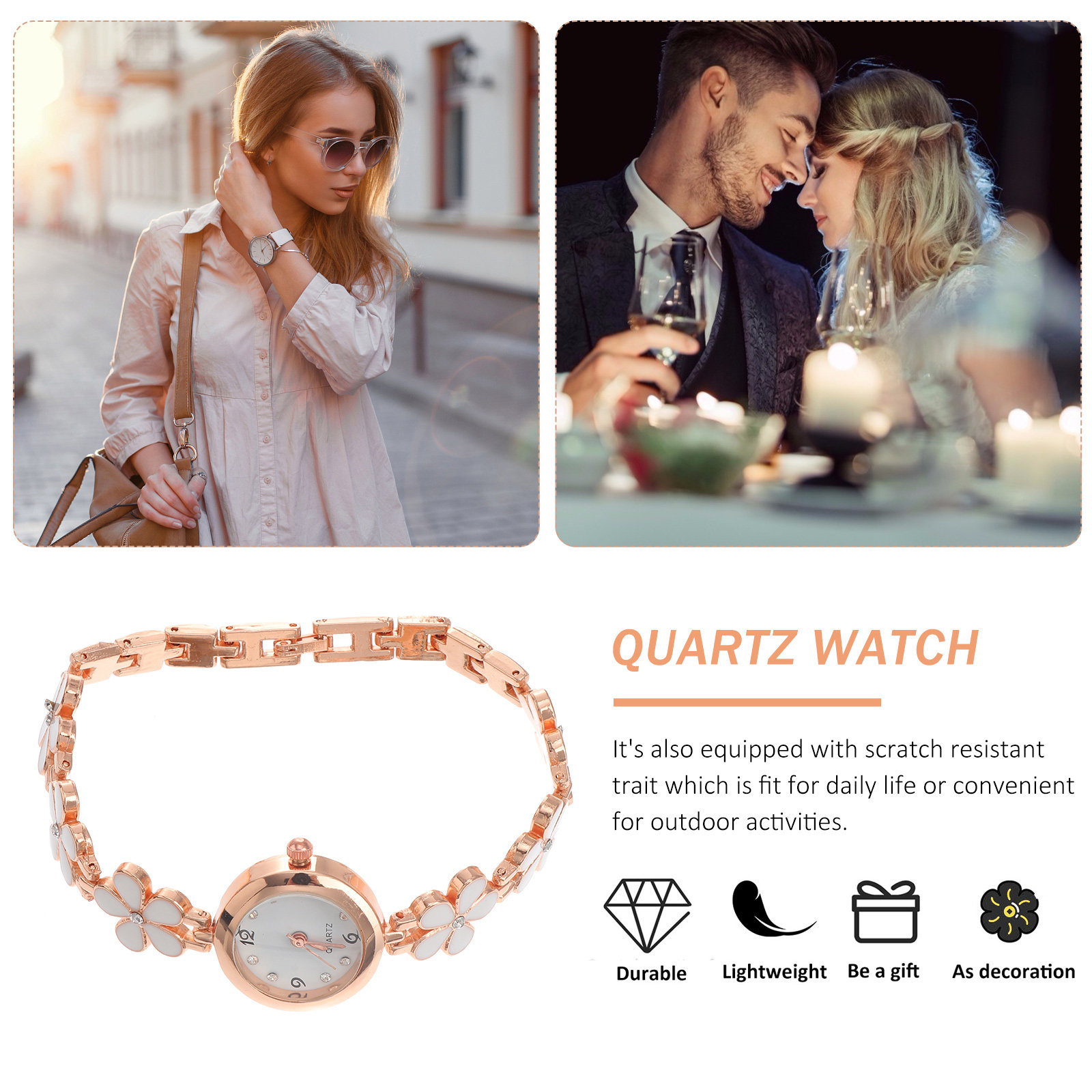 エレガントなクリスタルクォーツブレスレットウォッチ（女性用） - Luxury Watch & Jewellery Recensioni のレビューと価格