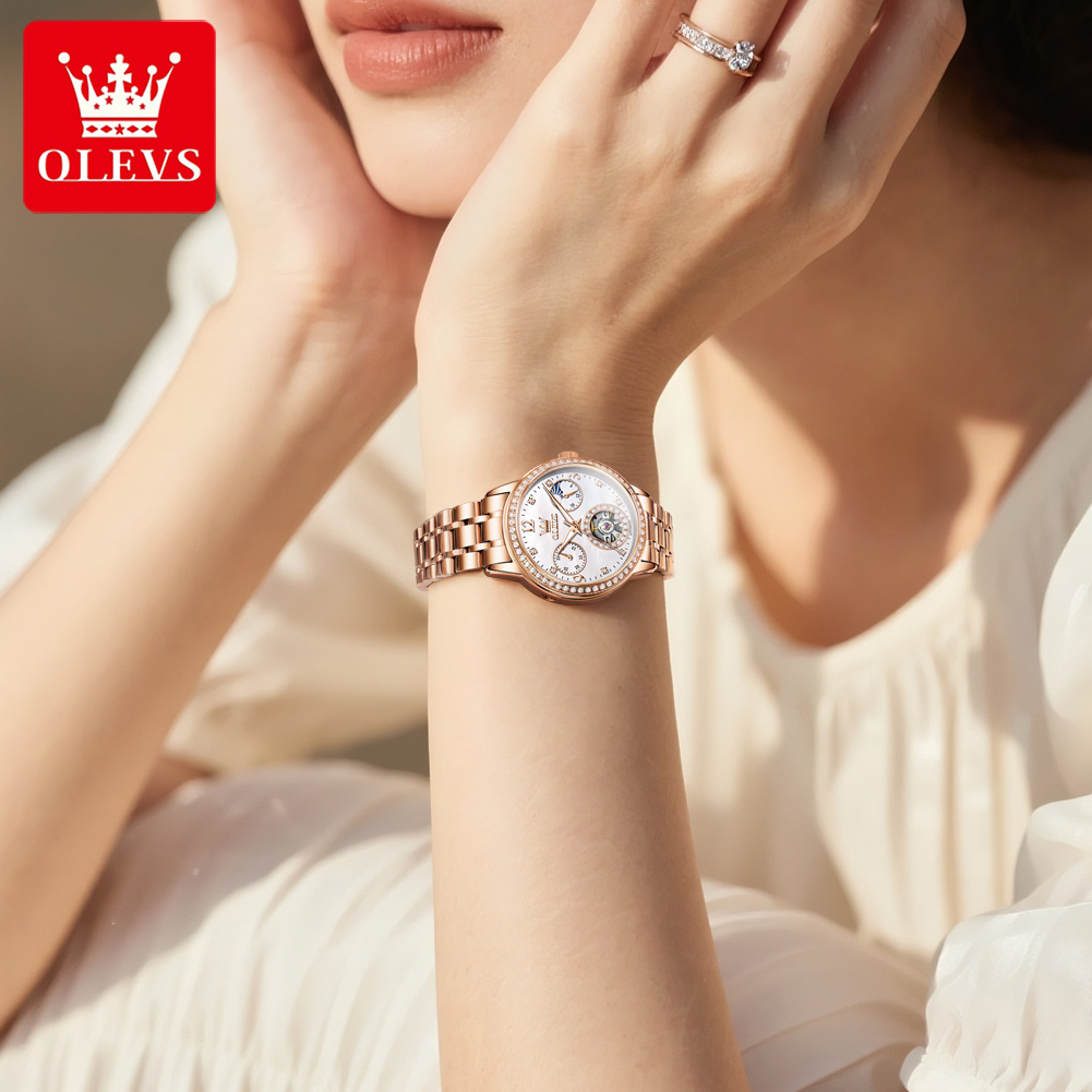 OLEVS 女性用腕時計トップブランドの高級ファッションファ - Luxury Watch Gift Box のレビューと価格